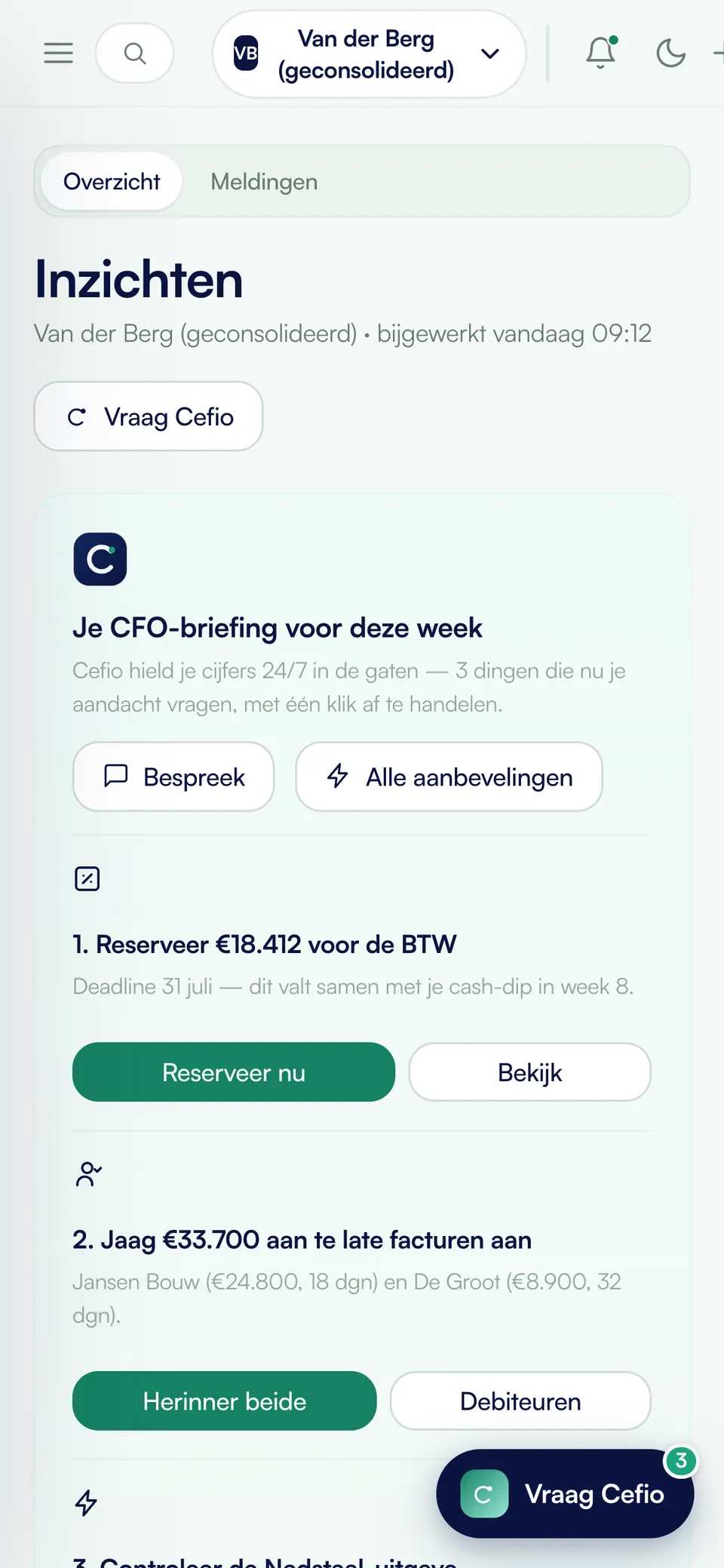 Cefio op een telefoon